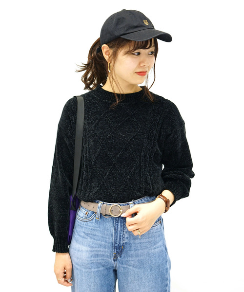 earth music&ecology(アースミュージックアンドエコロジー)の「・ケーブル編みモールニットプルオーバー●(ニット/セーター・レディース・ライトグレー/ブラック/サックスブルー/アイボリー/マスタード/ライトピンク/ブルーグリーン/ピンク系その他2・FREE)」の14枚目の写真