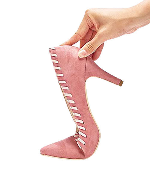 GeeRA(ジーラ)の「かがりデザインヒールパンプス(パンプス・レディース・ブラック/ネイビー/ピンク・22.5cm/23cm/23.5cm/24cm/24.5cm)」の10枚目の写真