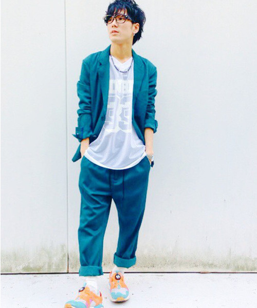 WEGO（ウィゴー）の「WEGO/コットンレーヨンテーラードジャケット（テーラードジャケット・メンズ・グリーン系その他/ネイビー/ワイン・LARGE/MEDIUM）」の17枚目の写真