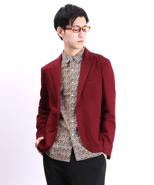 WEGO（ウィゴー）の「WEGO/コットンレーヨンテーラードジャケット（テーラードジャケット・メンズ・グリーン系その他/ネイビー/ワイン・LARGE/MEDIUM）」の18枚目の写真