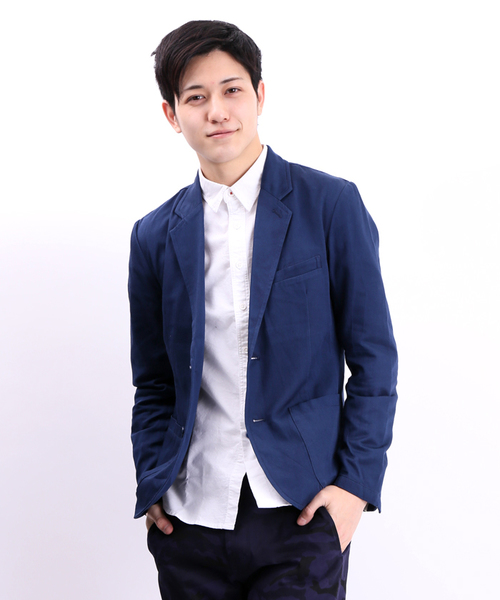 WEGO（ウィゴー）の「WEGO/コットンレーヨンテーラードジャケット（テーラードジャケット・メンズ・グリーン系その他/ネイビー/ワイン・LARGE/MEDIUM）」の16枚目の写真