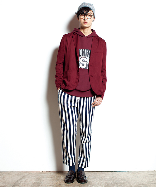 WEGO（ウィゴー）の「WEGO/コットンレーヨンテーラードジャケット（テーラードジャケット・メンズ・グリーン系その他/ネイビー/ワイン・LARGE/MEDIUM）」の5枚目の写真