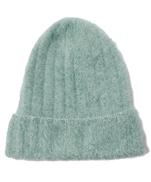 SHIPS for women（シップスフォーウィメン）の「★★アンゴラニット キャップ（ニットキャップ/ビーニー・レディース・ベージュ/ライトグリーン/チャコールグレー・ONE SIZE）」の3枚目の写真