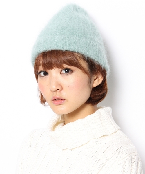 SHIPS for women（シップスフォーウィメン）の「★★アンゴラニット キャップ（ニットキャップ/ビーニー・レディース・ベージュ/ライトグリーン/チャコールグレー・ONE SIZE）」の7枚目の写真