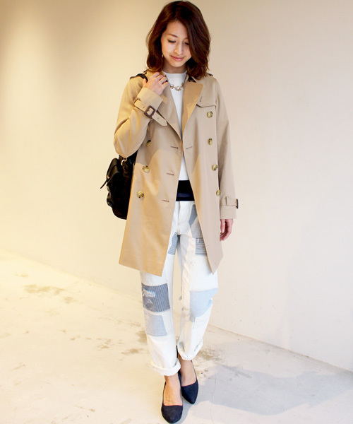 BEAUTY&YOUTH UNITED ARROWS（ビューティーアンドユースユナイテッドアローズ）の「BYTF ∵60/2 ミドルトレンチコート　§◆（トレンチコート・レディース・ベージュ/ネイビー/その他1・SMALL/MEDIUM）」の10枚目の写真