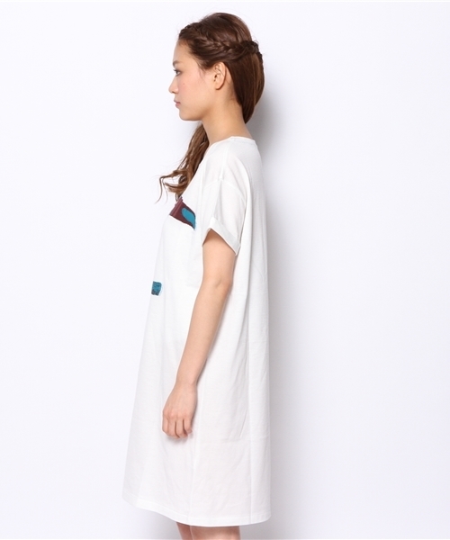 nitca(ニトカ)の「インターシャジャガード T-OP(ワンピース・レディース・ホワイト/キナリ/サックスブルー/ネイビー・FREE)」の12枚目の写真