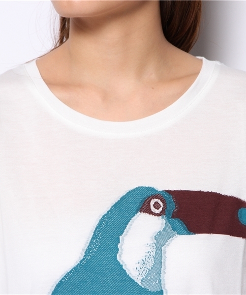 nitca(ニトカ)の「インターシャジャガード T-OP(ワンピース・レディース・ホワイト/キナリ/サックスブルー/ネイビー・FREE)」の5枚目の写真