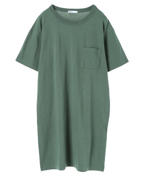 CRAFT STANDARD BOUTIQUE(クラフトスタンダードブティック)の「OE天竺クルーネック半袖カットワンピース●(ワンピース・レディース・チャコールグレー/ブルー/グリーン/ホワイト系その他/マスタード・M/L)」の21枚目の写真