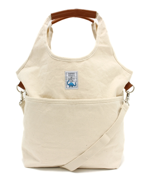 CIAOPANIC(チャオパニック)の「【Ciaopanic】 キャンバス2WAYショルダー(ショルダーバッグ・レディース・ホワイト/ネイビー/ブラック・FREE)」の2枚目の写真