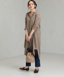 Green Label Relaxing グリーンレーベルリラクシング の Sc リヨセル ロング シャツ ワンピース シャツワンピース Wear