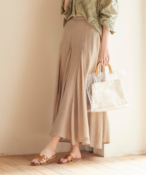 titivate（ティティベイト）の「ｳｴｽﾄｺﾞﾑﾏｷｼﾌﾚｱｽｶｰﾄ（スカート・レディース・ホワイト/オリーブ/オレンジ/ピンク/グリーン/ベージュ・L/S/M）」の2枚目の写真