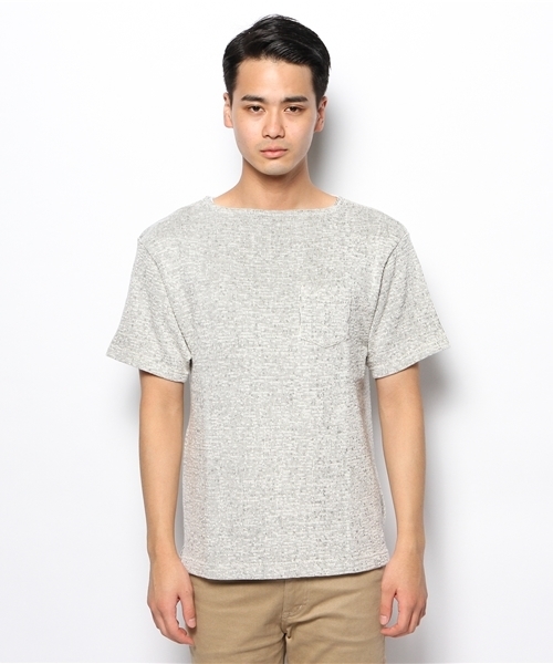 BEAMS T（ビームスティー）の「BEAMS T / インレイジャカード ボートネック（Tシャツ/カットソー・メンズ・ホワイト/ミント・MEDIUM/SMALL/LARGE）」の3枚目の写真