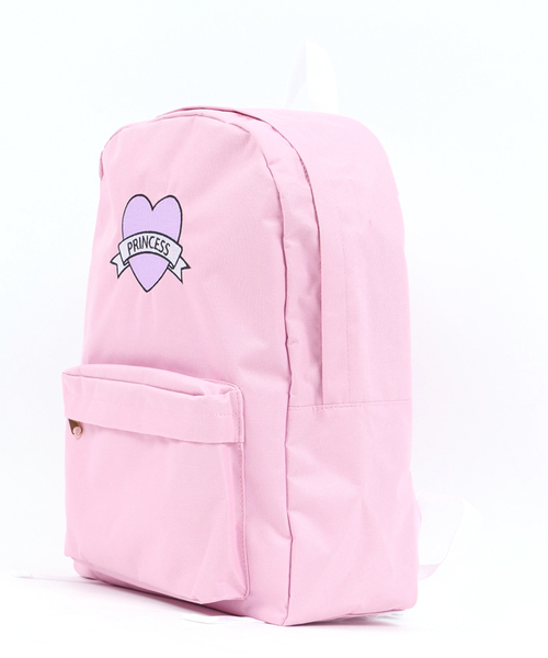 WEGO(ウィゴー)の「WEGO/プリンセス刺繍リュック(バックパック/リュック・レディース・ブラック/サックスブルー/パープル/ピンク・FREE)」の5枚目の写真