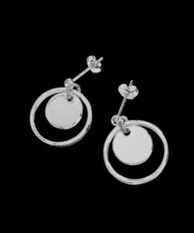 『NONENON』NEW MOON EARRING / ノンノン ニュー ムーン サークル モチーフ ピアス イヤリング