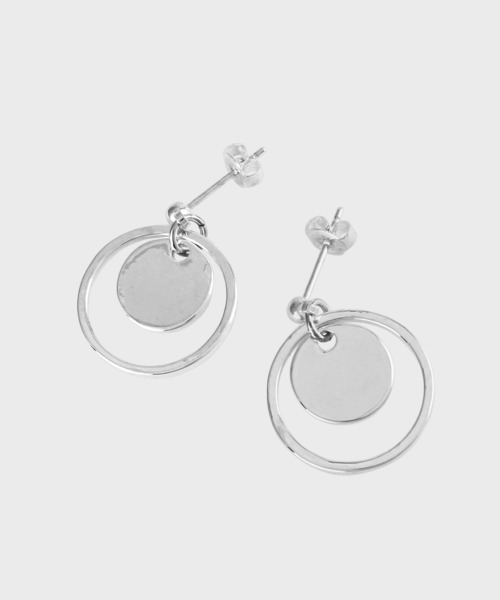 NONENON(ノンノン)の「『NONENON』NEW MOON EARRING / ノンノン ニュー ムーン サークル モチーフ ピアス イヤリング(ピアス(両耳用)・メンズ・シルバー・FREE)」の3枚目の写真