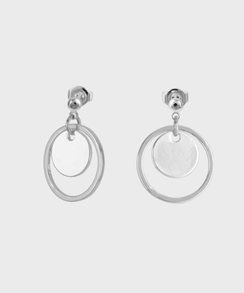 NONENON(ノンノン)の「『NONENON』NEW MOON EARRING / ノンノン ニュー ムーン サークル モチーフ ピアス イヤリング(ピアス(両耳用)・メンズ・シルバー・FREE)」の5枚目の写真