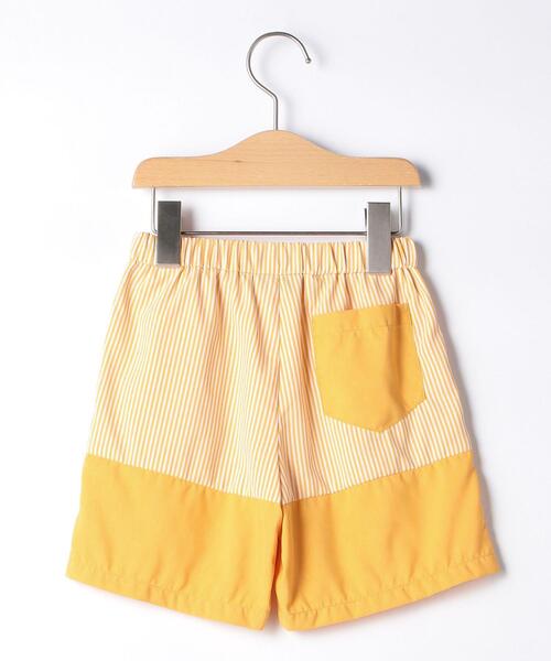 green label relaxing（グリーンレーベルリラクシング）の「〔UVカット〕〔撥水加工〕ソリッド×ストライプ ショートパンツ（その他パンツ・キッズ・コバルトブルー/マスタード・115/105/135/125）」の14枚目の写真