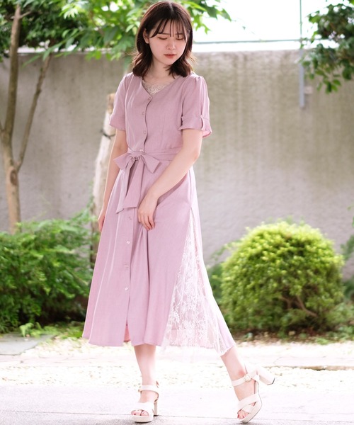 みどり⭐︎ブルーワイドリブカーデandピンクシアーワンピ みどり⭐︎ブルーワイドリブカーデandピンクシアーワンピ みどり