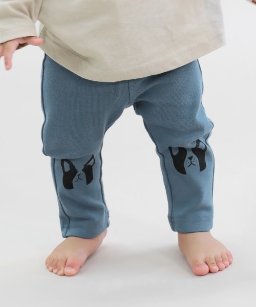 devirock（デビロック）の「ウルトラストレッチアニマル10分丈パンツ（その他パンツ・キッズ・ブルーグレー/カーキ/モカ/ヘザーチャコール/ネイビー/スモークピンク/パープル系その他/ブラック/ベージュ/ブラウン系その他・70cm/120cm/110cm/100cm/80ｃｍ/90cm）」の2枚目の写真