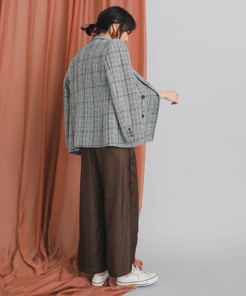 Bou Jeloud（ブージュルード）の「ベルトツキサテントリムパンツ（その他パンツ・レディース・パープル/ブラウン・38）」の9枚目の写真