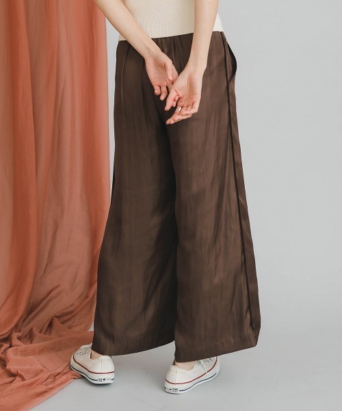 Bou Jeloud（ブージュルード）の「ベルトツキサテントリムパンツ（その他パンツ・レディース・パープル/ブラウン・38）」の11枚目の写真