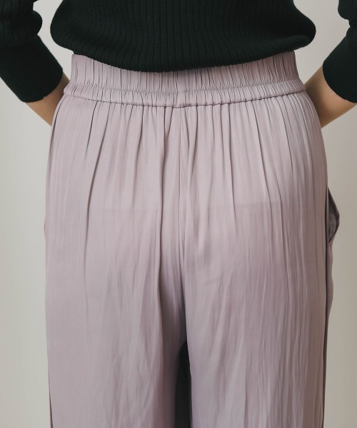 Bou Jeloud（ブージュルード）の「ベルトツキサテントリムパンツ（その他パンツ・レディース・パープル/ブラウン・38）」の14枚目の写真