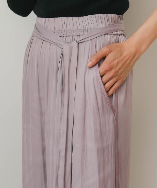 Bou Jeloud（ブージュルード）の「ベルトツキサテントリムパンツ（その他パンツ・レディース・パープル/ブラウン・38）」の15枚目の写真