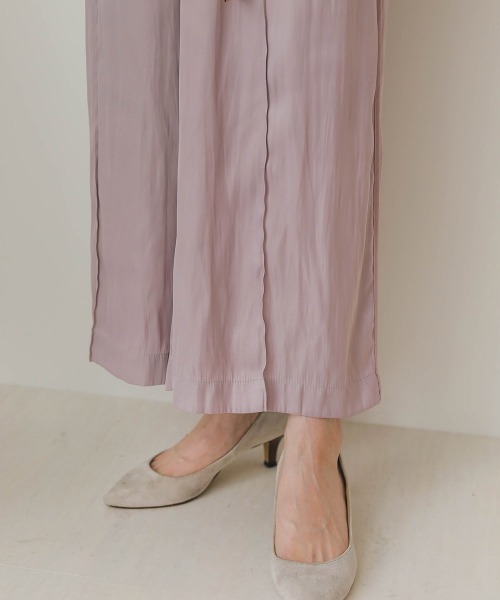 Bou Jeloud（ブージュルード）の「ベルトツキサテントリムパンツ（その他パンツ・レディース・パープル/ブラウン・38）」の16枚目の写真