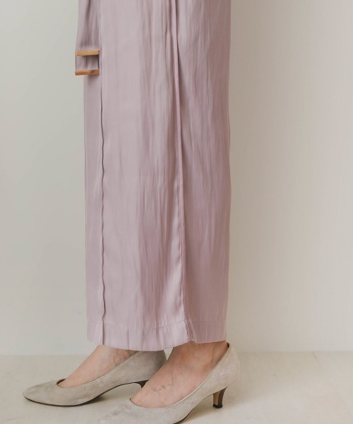 Bou Jeloud（ブージュルード）の「ベルトツキサテントリムパンツ（その他パンツ・レディース・パープル/ブラウン・38）」の17枚目の写真