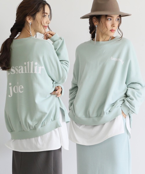 coca（coca）（コカ）の「アソートプリントスウェットプルオーバー（スウェット・レディース・ライトブルー/ホワイト/チャコールグレー/グレー・ONE SIZE）」の4枚目の写真