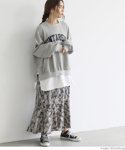 coca（coca）（コカ）の「アソートプリントスウェットプルオーバー（スウェット・レディース・ライトブルー/ホワイト/チャコールグレー/グレー・ONE SIZE）」の22枚目の写真