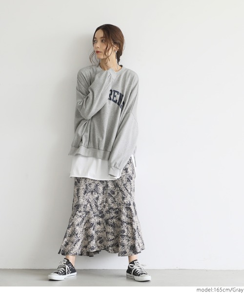 coca（coca）（コカ）の「アソートプリントスウェットプルオーバー（スウェット・レディース・ライトブルー/ホワイト/チャコールグレー/グレー・ONE SIZE）」の20枚目の写真