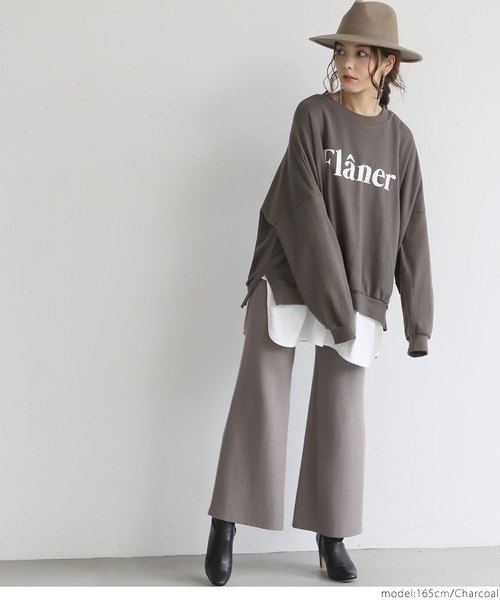 coca（coca）（コカ）の「アソートプリントスウェットプルオーバー（スウェット・レディース・ライトブルー/ホワイト/チャコールグレー/グレー・ONE SIZE）」の18枚目の写真