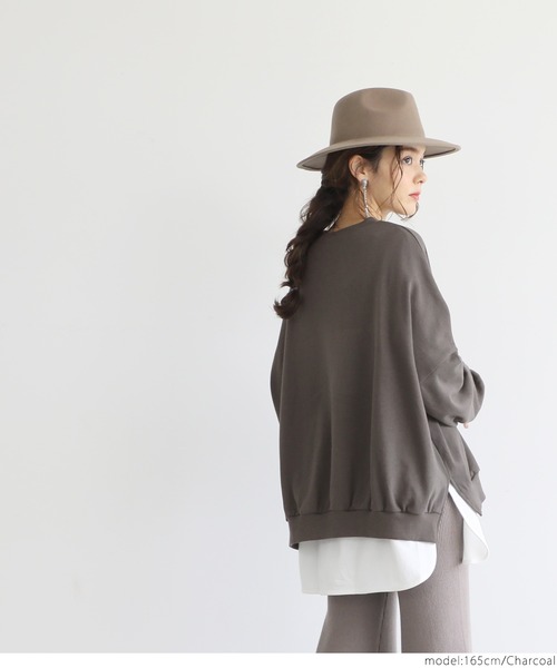 coca（coca）（コカ）の「アソートプリントスウェットプルオーバー（スウェット・レディース・ライトブルー/ホワイト/チャコールグレー/グレー・ONE SIZE）」の16枚目の写真