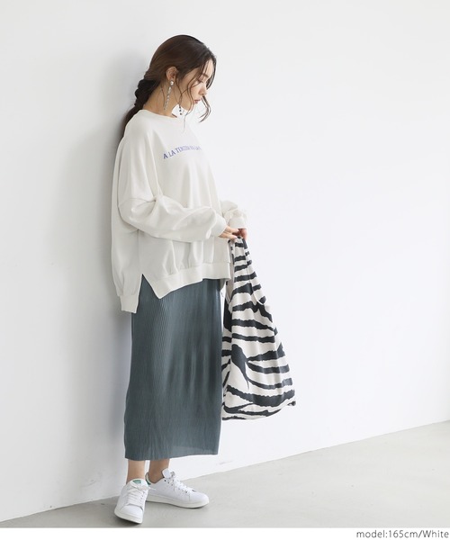 coca（coca）（コカ）の「アソートプリントスウェットプルオーバー（スウェット・レディース・ライトブルー/ホワイト/チャコールグレー/グレー・ONE SIZE）」の13枚目の写真