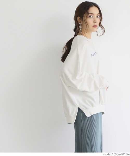 coca（coca）（コカ）の「アソートプリントスウェットプルオーバー（スウェット・レディース・ライトブルー/ホワイト/チャコールグレー/グレー・ONE SIZE）」の12枚目の写真