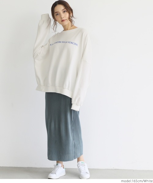 coca（coca）（コカ）の「アソートプリントスウェットプルオーバー（スウェット・レディース・ライトブルー/ホワイト/チャコールグレー/グレー・ONE SIZE）」の11枚目の写真