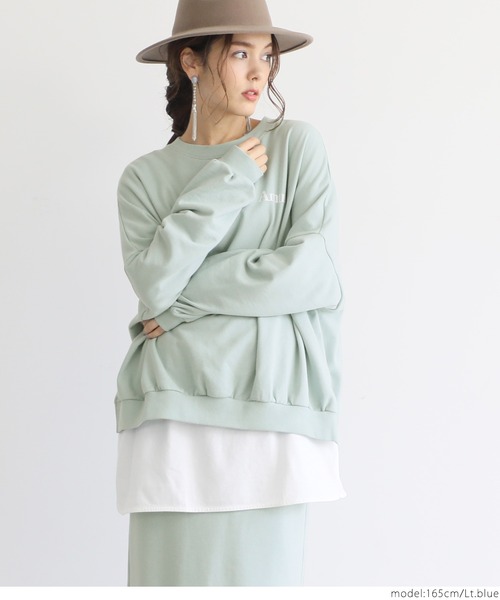 coca（coca）（コカ）の「アソートプリントスウェットプルオーバー（スウェット・レディース・ライトブルー/ホワイト/チャコールグレー/グレー・ONE SIZE）」の7枚目の写真