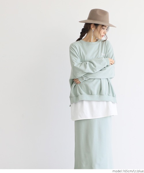 coca（coca）（コカ）の「アソートプリントスウェットプルオーバー（スウェット・レディース・ライトブルー/ホワイト/チャコールグレー/グレー・ONE SIZE）」の6枚目の写真