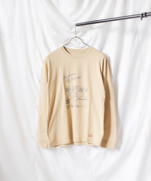 Naked Rust and other POEMS（ネイキッドラストアンドアザーポエムス）の「《Naked Rust and other POEMS》手書きプリント　長袖カットソー（Tシャツ/カットソー・レディース・ブラック/ホワイト/ベージュ・LARGE/MEDIUM）」の3枚目の写真
