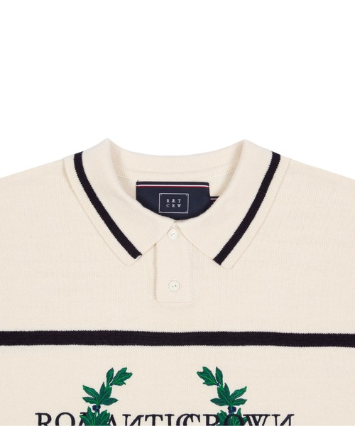 ROMANTIC CROWN（ロマンティッククラウン）の「【ROMANTIC CROWN】MODERN LAUREL KNITTED POLO SHIRTS / ロマンティッククラウン ローレル ニット ポロシャツ（ポロシャツ・メンズ・スカイブルー/ライトグリーン/オートミール・SMALL/MEDIUM/LARGE/X-LARGE）」の17枚目の写真