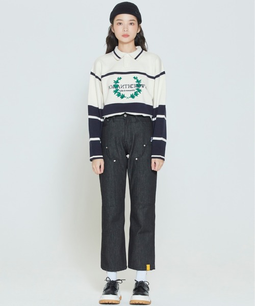 ROMANTIC CROWN（ロマンティッククラウン）の「【ROMANTIC CROWN】MODERN LAUREL KNITTED POLO SHIRTS / ロマンティッククラウン ローレル ニット ポロシャツ（ポロシャツ・メンズ・スカイブルー/ライトグリーン/オートミール・SMALL/MEDIUM/LARGE/X-LARGE）」の12枚目の写真