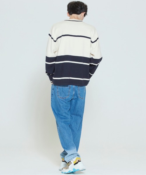 ROMANTIC CROWN（ロマンティッククラウン）の「【ROMANTIC CROWN】MODERN LAUREL KNITTED POLO SHIRTS / ロマンティッククラウン ローレル ニット ポロシャツ（ポロシャツ・メンズ・スカイブルー/ライトグリーン/オートミール・SMALL/MEDIUM/LARGE/X-LARGE）」の8枚目の写真