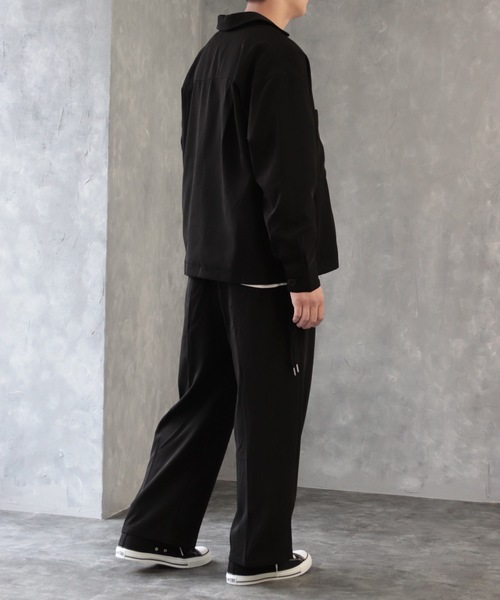 CREARE -LINO-（クレアーレリノ）の「サイドZIPオーバーサイズCPOジャケット<セットアップ可>（ブルゾン・メンズ・オフホワイト/ブラック・M/L）」の4枚目の写真