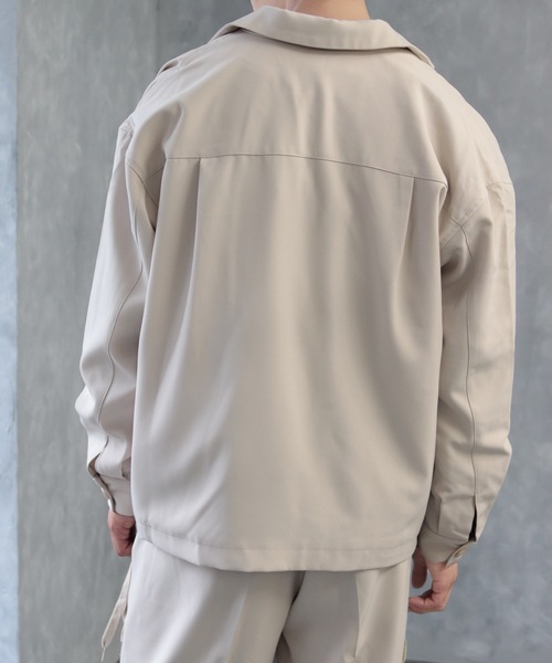 CREARE -LINO-（クレアーレリノ）の「サイドZIPオーバーサイズCPOジャケット<セットアップ可>（ブルゾン・メンズ・オフホワイト/ブラック・M/L）」の11枚目の写真