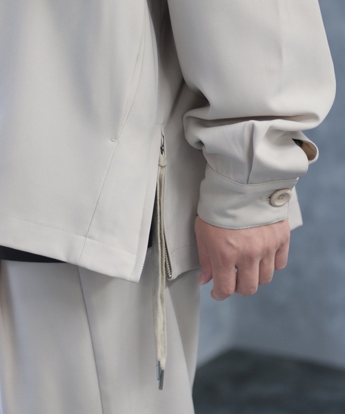 CREARE -LINO-（クレアーレリノ）の「サイドZIPオーバーサイズCPOジャケット<セットアップ可>（ブルゾン・メンズ・オフホワイト/ブラック・M/L）」の14枚目の写真
