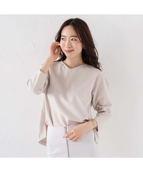 Loungedress　２wayブラウス Loungedress ブラウス シャツ 「気映え/二の腕カバー」フリル