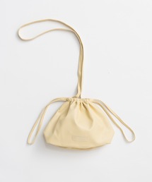 Vegan Leather 2way Purse Small Bag/ヴィーガンレザー2WAY巾着バッグ