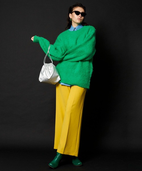 MAISON SPECIAL（メゾンスペシャル）の「Vegan Leather 2way Purse Small Bag/ヴィーガンレザー2WAY巾着バッグ（ショルダーバッグ・レディース・ブラック/ブラウン/イエロー/グリーン/ブルー/ライトグリーン/シルバー/ターコイズブルー/ダークグリーン/ピンク/ホワイト/ゴールド・FREE）」の21枚目の写真