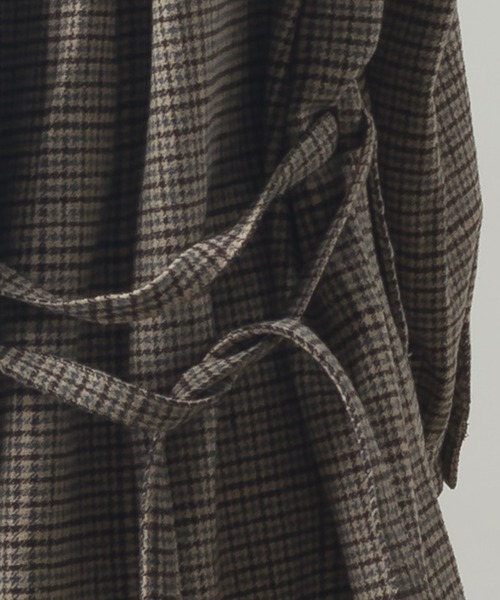 OMNES(オムネス)の「フェイクウールチェックシャツコート(その他アウター・レディース・ブラウン・FREE)」の8枚目の写真
